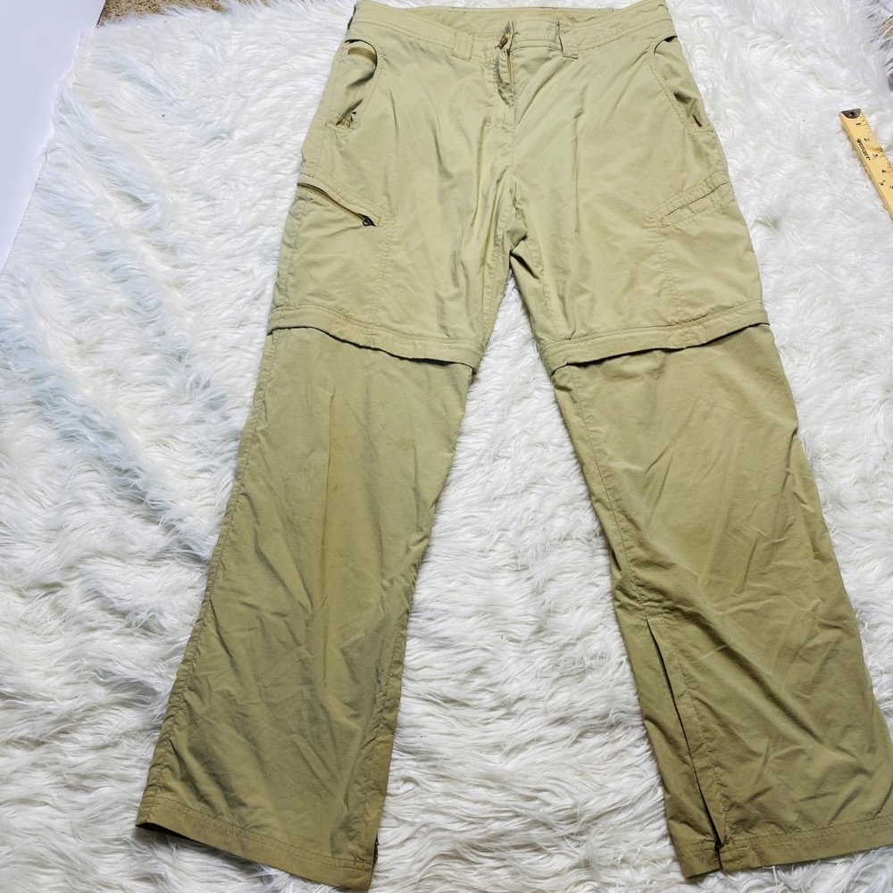 Exofficio Womens Insect Shield Repellent Tan Convertible Zip Off‎ Pants Size 14